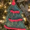 Green Felt Tree Ornament (swirls)