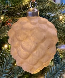 Lt. Brown/Suede feel Pinecone Ornament