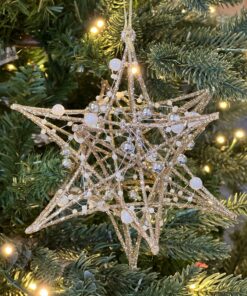 Gold and Pearl Star Ornament