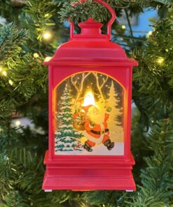 Red Lantern w/ Santa Ornament